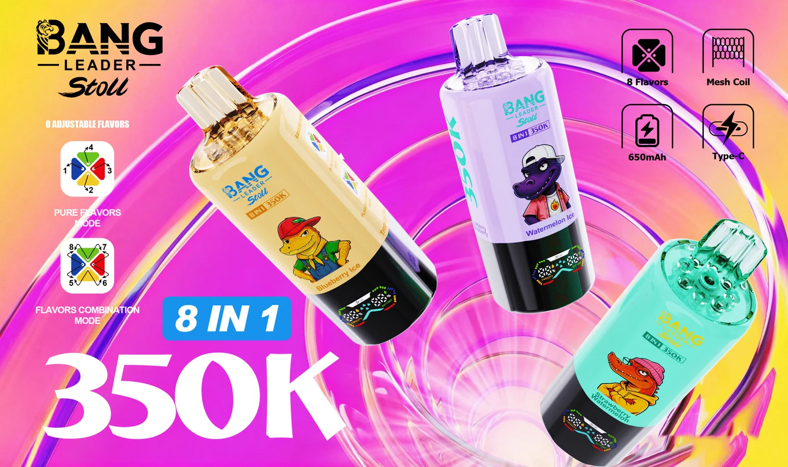 Bang Leader 350K Puffs Stoll 電子タバコ 種類 / ベイプ おすすめ